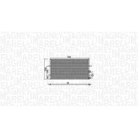 Klimakondensator des Herstellers MAGNETI MARELLI - Originalware Artikelnummer: 350203104000