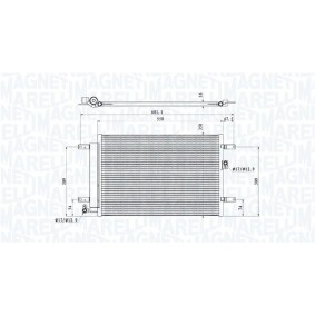 Klimakondensator des Herstellers MAGNETI MARELLI - Originalware Artikelnummer: 350203201000