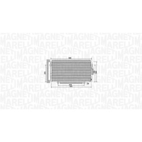 Klimakondensator des Herstellers MAGNETI MARELLI - Originalware Artikelnummer: 350203251000