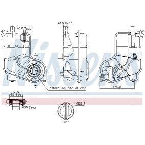 Comprar Depósito compensación, refrigerante de NISSENS 996287 a bajo precio de 26,77 €