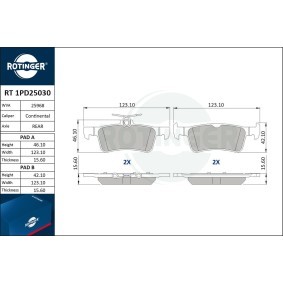 Bremsbeläge RT 1PD25030 von ROTINGER günstig für 35,83 € online kaufen