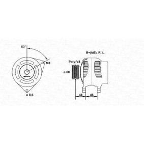 Kjøp Dynamo av MAGNETI MARELLI 943346063010 til den lave prisen 2213,61 NOK