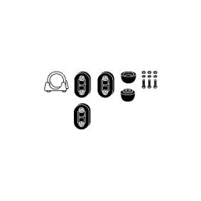 Compre Kit de sujeción del tubo de escape de HJS online para SUNNY I Coupé (B11) a precios moderados