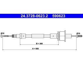 Kupplungsseil 24.3728-0623.2 von ATE günstig für 20,07 € online kaufen