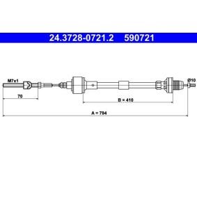 Kupplungsseil 24.3728-0721.2 von ATE günstig für 28,89 € online kaufen