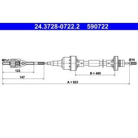Kupplungsseil 24.3728-0722.2 von ATE günstig für 48,10 € online kaufen