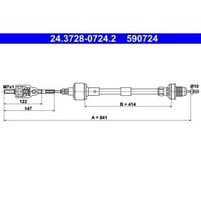 Kupplungsseil 24.3728-0724.2 von ATE günstig für 22,00 € online kaufen