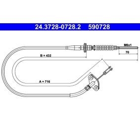 Kupplungsseil 24.3728-0728.2 von ATE günstig für 43,39 € online kaufen