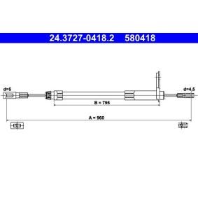 Handbremsseil 24.3727-0418.2 von ATE günstig für 19,09 € online kaufen