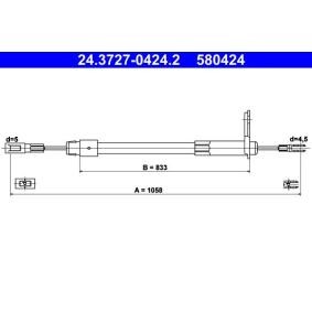 Handbremsseil 24.3727-0424.2 von ATE günstig für 19,76 € online kaufen