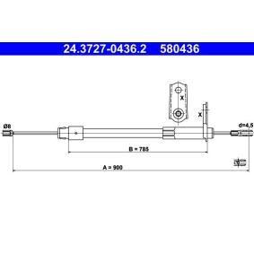 Handbremsseil 24.3727-0436.2 von ATE günstig für 20,11 € online kaufen