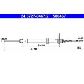 Handbremsseil 24.3727-0467.2 von ATE günstig für 21,92 € online kaufen