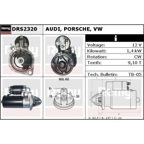Anlasser für PORSCHE von DELCO REMY