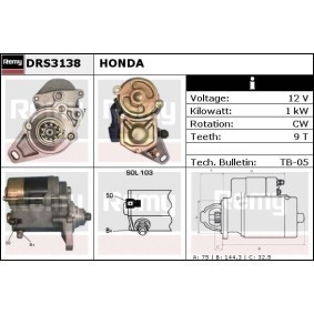 Köp Startmotor av DELCO REMY DRS3138 till det låga priset 2970,86 kr