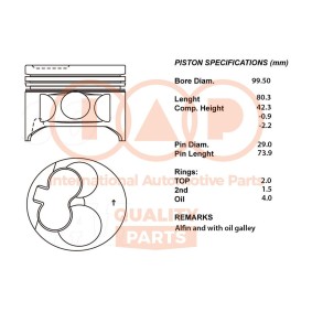 Comprar Pistón de IAP QUALITY PARTS 101-17066 a bajo precio de 577,71 €