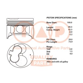 Comprar Pistón de IAP QUALITY PARTS 101-17067 a bajo precio de 577,71 €