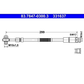 Compre Tubo flexível de travão da ATE 83.7847-0300.3 a um preço baixo por 20,91 €