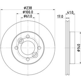 Køb Bremseskive af MINTEX MDC3214C til den lave pris 679,41 DKK