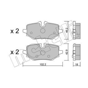 Compre Pastilhas de travão da METELLI 22-1368-0 a um preço baixo por 24,86 €