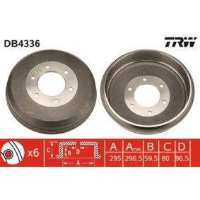 Achetez des Tambour de frein TRW DB4336 à prix pour 67,16 €