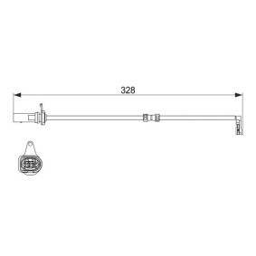 Warnkontakt, Bremsbelagverschleiß 1 987 473 623 von BOSCH günstig für 13,36 € online kaufen