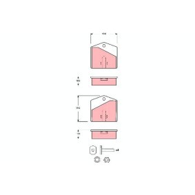 Achetez des Kit de plaquettes de frein, disque de frein de stationnement TRW GDB1640 à prix pour 51,77 €