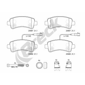 Achetez des Plaquettes de frein BRECK 25987 00 653 00 à prix pour 41,38 €