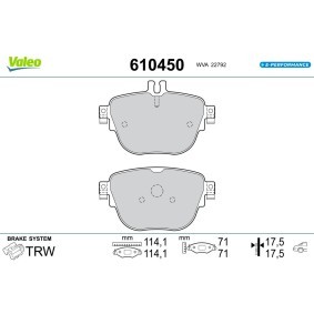 Bremsbeläge 610450 von VALEO günstig für 44,45 € online kaufen