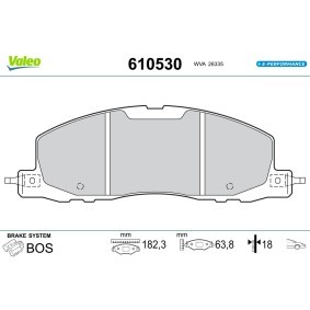 Bremsbeläge 610530 von VALEO günstig für 82,77 € online kaufen