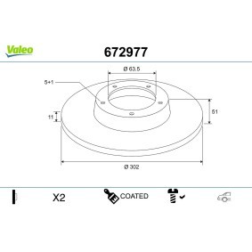 Bremsscheibe 672977 von VALEO günstig für 66,32 € online kaufen
