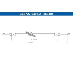 Handbremsseil 24.3727-0495.2 von ATE günstig für 26,65 € online kaufen
