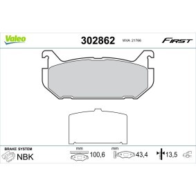 Bremsbeläge 302862 von VALEO günstig für 20,29 € online kaufen