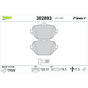 Bremsbeläge 302893 von VALEO günstig für 48,31 € online kaufen