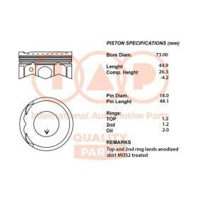 Kolben 100-13198 von IAP QUALITY PARTS günstig für 341,05 € online kaufen