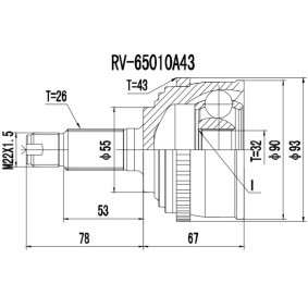 Gelenksatz, Antriebswelle 77-RV-500 von PROCARO günstig für 45,68 € online kaufen