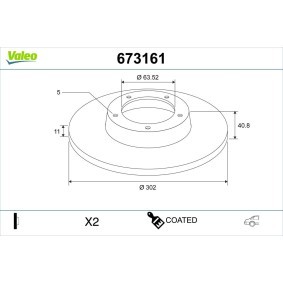 Bremsscheibe 673161 von VALEO günstig für 66,12 € online kaufen