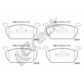 Achetez des Plaquettes de frein BRECK 22631 00 701 00 à prix pour 46,48 €