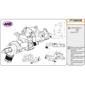 Kühlmittelflansch des Herstellers AHE - Originalware Artikelnummer: FT106003M