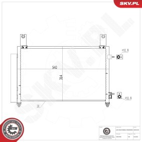 Klimakondensator 86SKV255 von ESEN SKV günstig für 94,69 € online kaufen