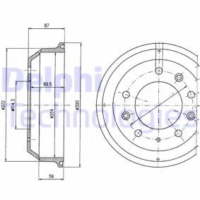 Compre Tambor de travão de DELPHI online para 88/109 Mk2A SUV a preços moderados