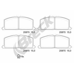 Achetez des Plaquettes de frein BRECK 20870 00 701 10 à prix pour 24,56 €