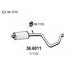 Compre Silenciador intermedio de ASSO online para 306 Furgoneta/hatchback a precios moderados