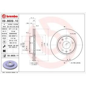 Bremsscheibe 09.8609.11 von BREMBO günstig für 44,95 € online kaufen