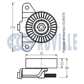 Spannrolle, Keilrippenriemen 55630 von RUVILLE günstig für 41,71 € online kaufen