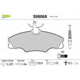 Køb Bremseklodser af VALEO 598068 til den lave pris 369,24 DKK