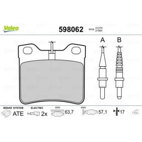 Bremsbeläge 598062 von VALEO günstig für 30,95 € online kaufen