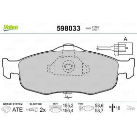 Bremsbeläge 598033 von VALEO günstig für 39,20 € online kaufen