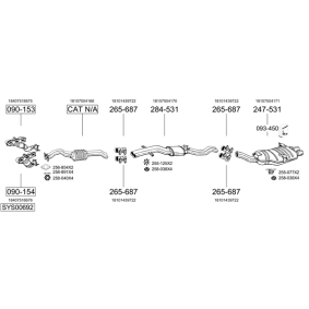 Mittelschalldämpfer des Herstellers BOSAL - Originalware Artikelnummer: 285-841
