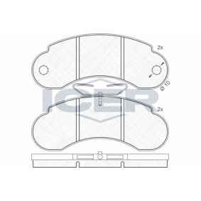 Compre Pastilhas de travão de ICER online para 88/109 MK III Veículo todo-terreno fechado a preços moderados