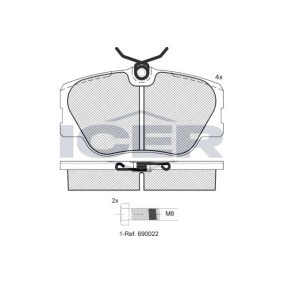Bremsbeläge 180510-700 von ICER günstig für 13,41 € online kaufen